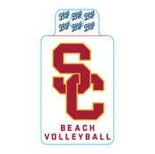 USC Trojans SC Interlock Beach Volleyball Sticker